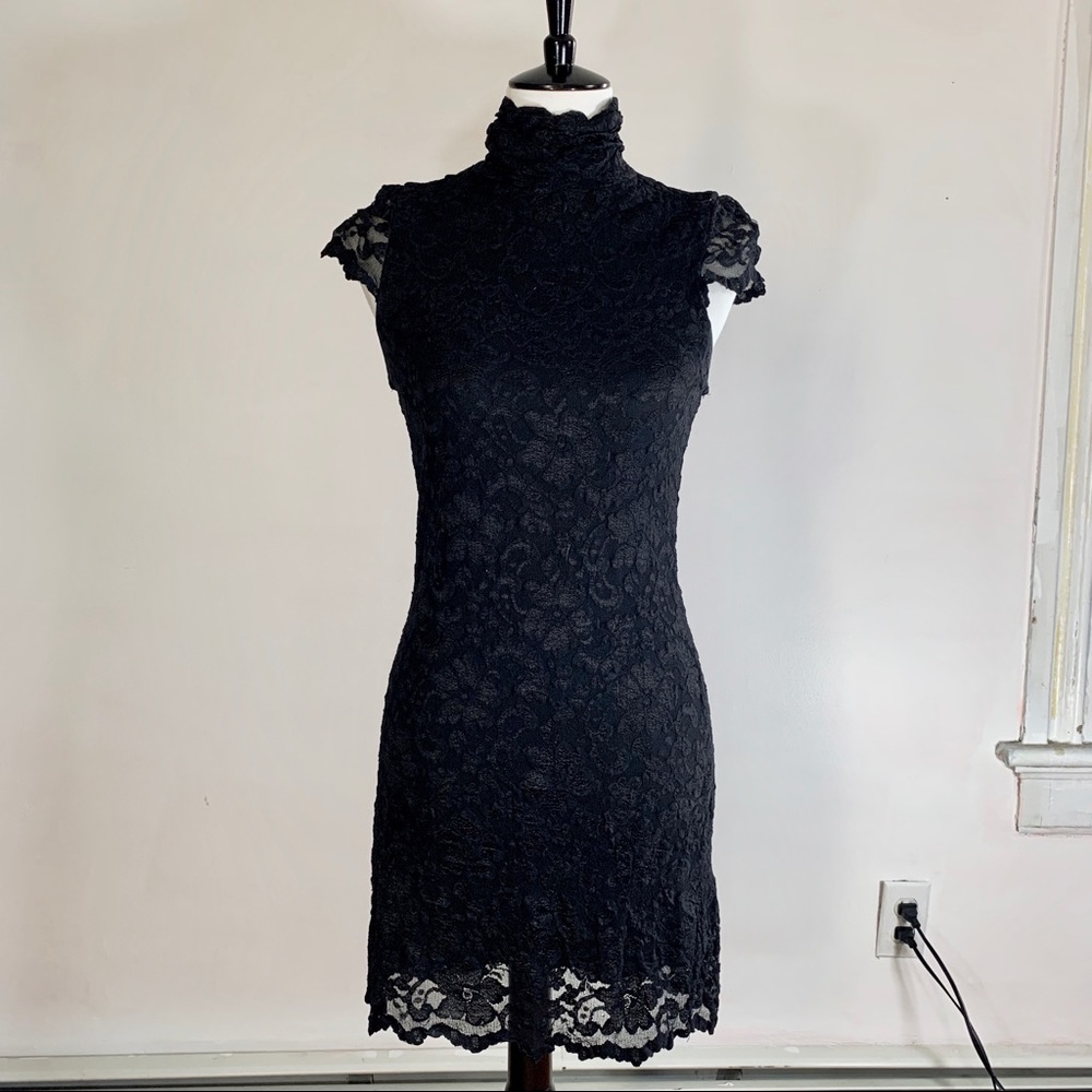 Sexy Black Lace Mini Dress (LBD)